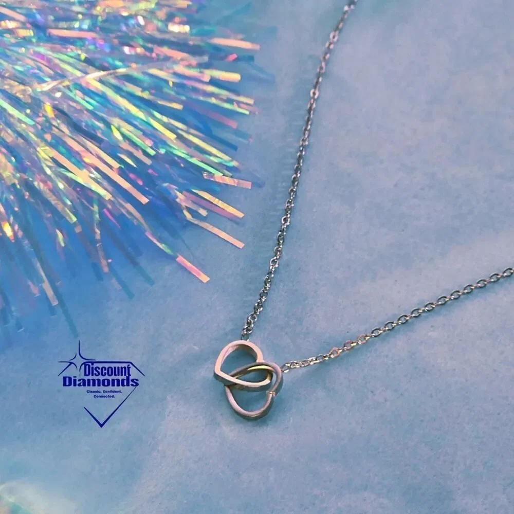 Stainless Steel Double Heart Necklace